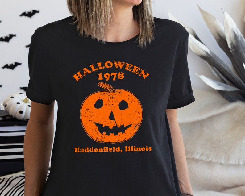 Halloween Pumpkin Letter Print T-shirt