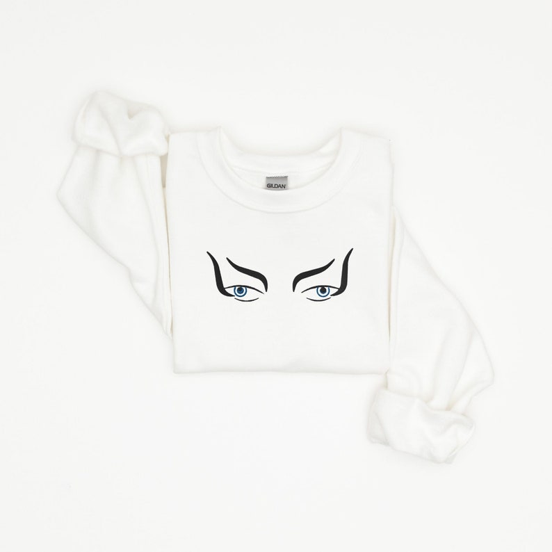 Labyrinth Embroidered Jareth Eyes Crewneck Sweatshirt