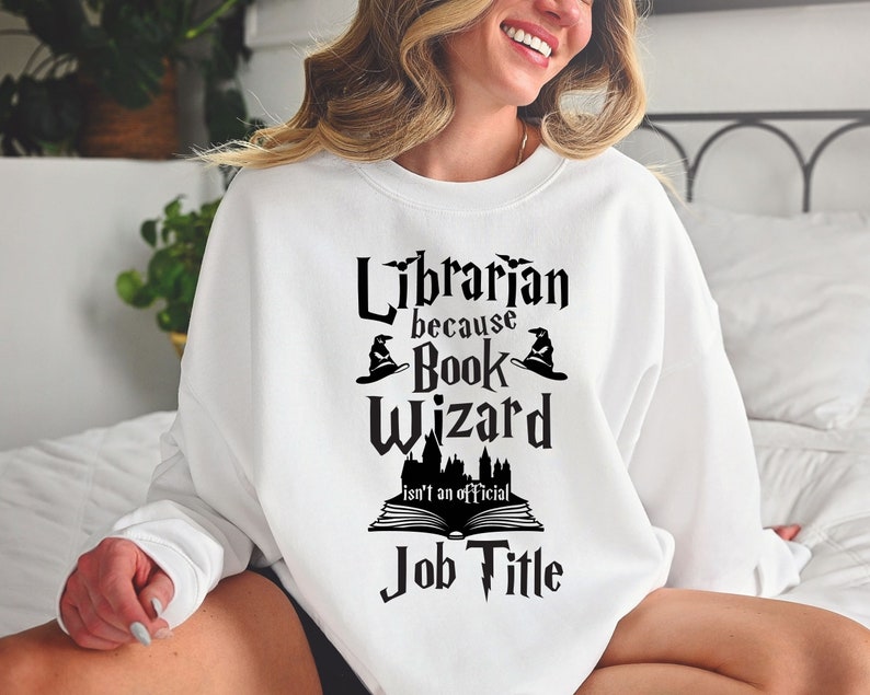 Book Wizard Librarian Sweatshirt