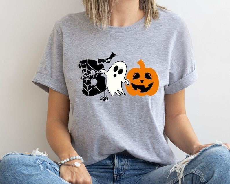 Halloween Ghost Pumpkin T-shirt