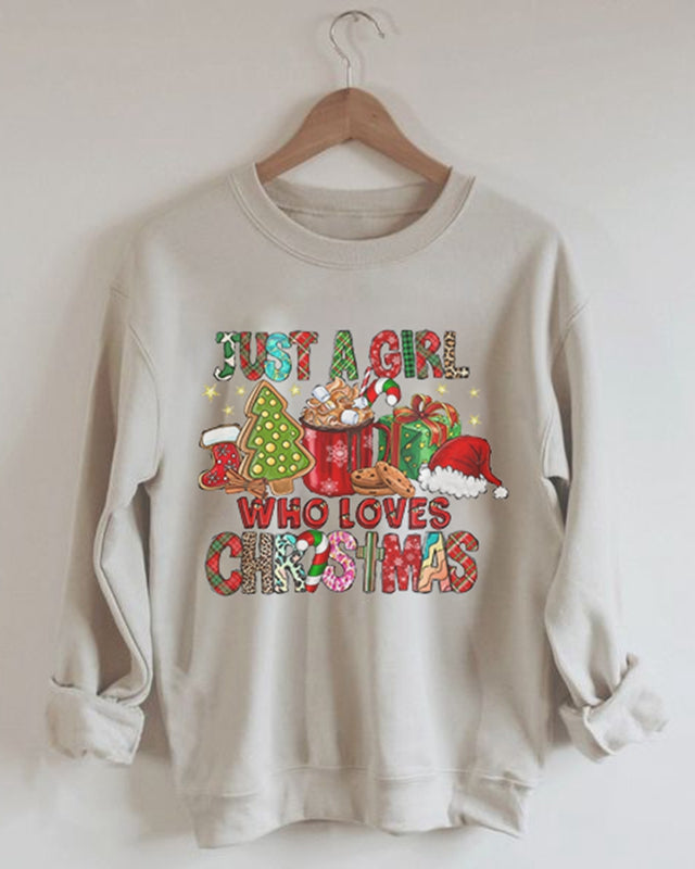 Just A Girl Who Loves Christmas Sweatshirt