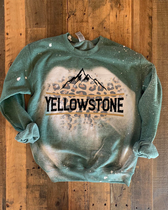 Yellowstone Letter Print Sweatshirt