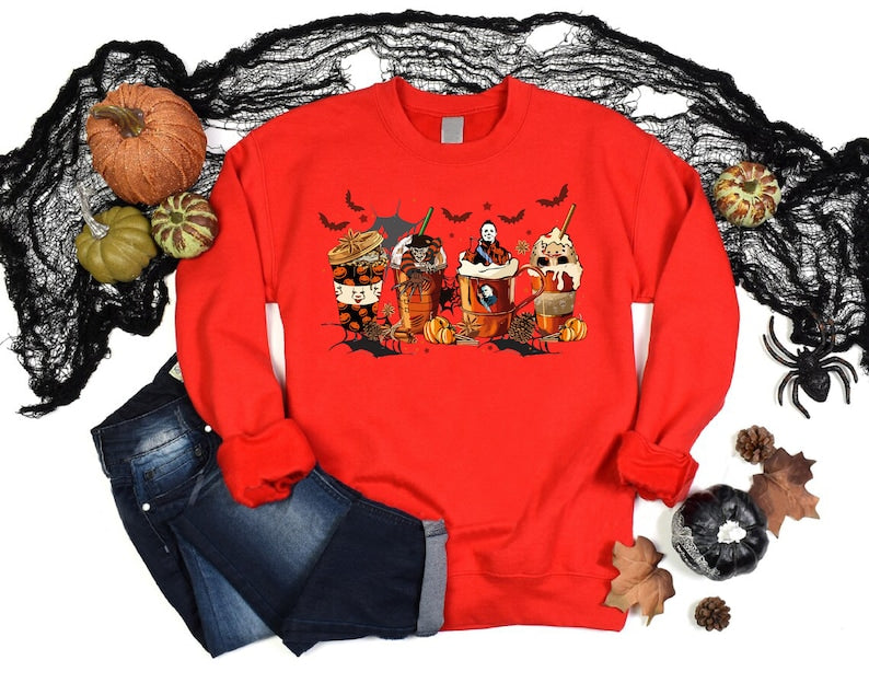 Horror Movie Coffee Latte Sweatshirt