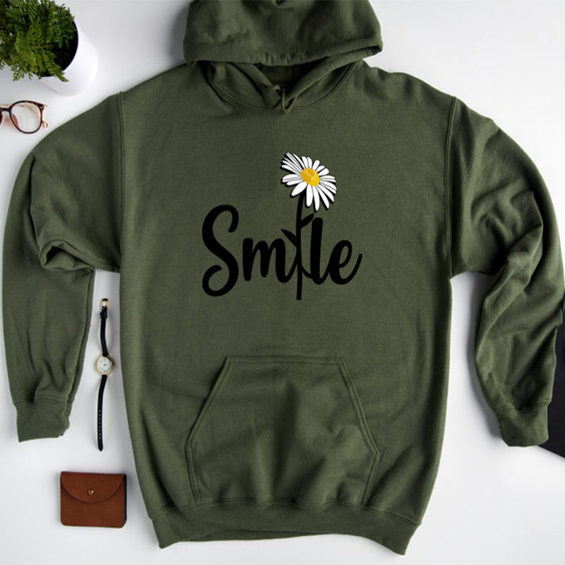 Mother's Day Smile Daisy Print Hoodie