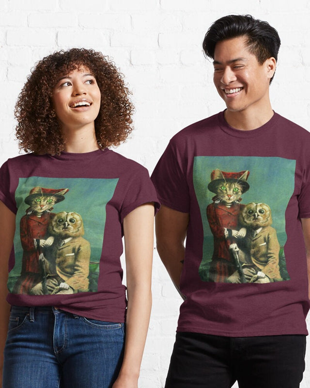 A Cat And An Owl Classic T-Shirt