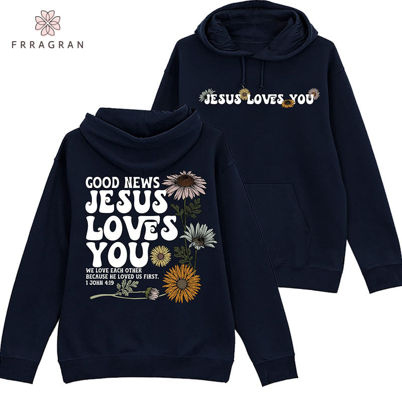 Faith Floral Print Hoodie
