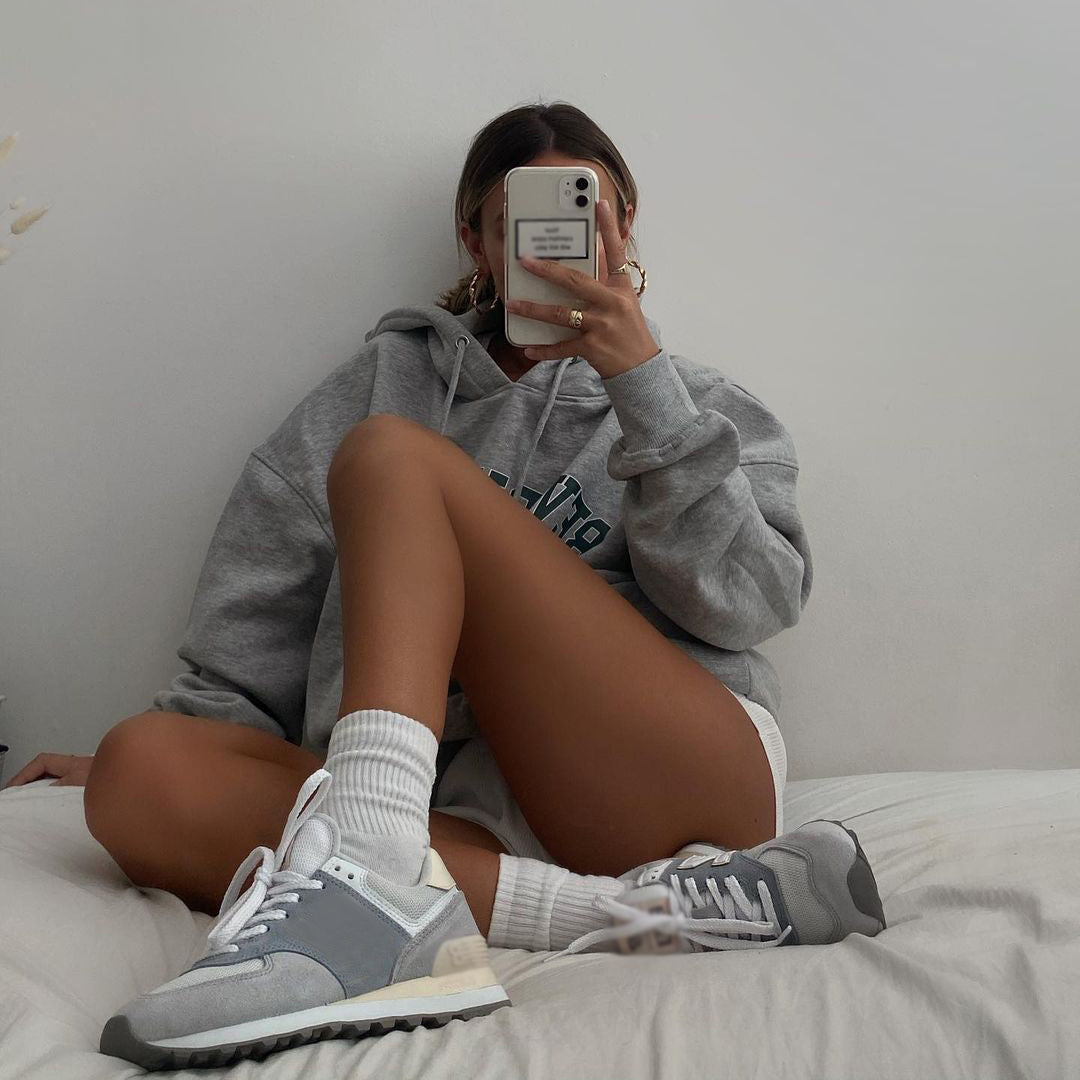 Modern Casual Printed Color Long Sleeve Hoodie