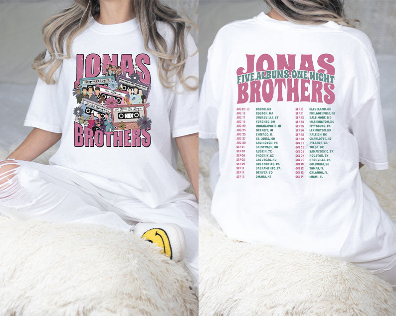 Jonas Concert 2023 Retro Double Sided T-shirt